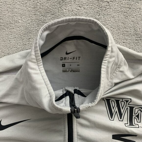 Nike Sweatshirt Mens Small Wake Forest 1/4 Zip Sweater Gray Stretch Pullover WF - Picture 6 of 11